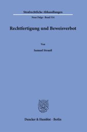 book Rechtfertigung und Beweisverbot