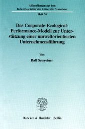 book Das Corporate-Ecological-Performance-Modell zur Unterstützung einer umweltorientierten Unternehmensführung