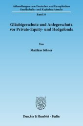 book Gläubigerschutz und Anlegerschutz vor Private-Equity- und Hedgefonds