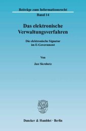 book Das elektronische Verwaltungsverfahren: Die elektronische Signatur im E-Government