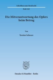 book Die Mitverantwortung des Opfers beim Betrug