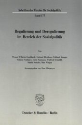 book Regulierung und Deregulierung im Bereich der Sozialpolitik