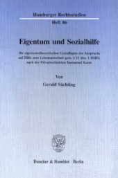 book Eigentum und Sozialhilfe: Die eigentumstheoretischen Grundlagen des Anspruchs auf Hilfe zum Lebensunterhalt gem. § 11 Abs. 1 BSHG nach der Privatrechtslehre Immanuel Kants