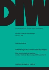 book Entwicklungshilfe, Ausfuhr und Beschäftigung: Eine empirische Untersuchung aus der Sicht der Bundesrepublik Deutschland