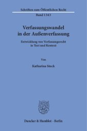 book Verfassungswandel in der Außenverfassung: Entwicklung von Verfassungsrecht in Text und Kontext