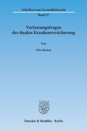 book Verfassungsfragen der dualen Krankenversicherung