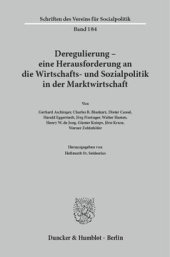 book Deregulierung - eine Herausforderung an die Wirtschafts- und Sozialpolitik in der Marktwirtschaft