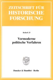 book Vormoderne politische Verfahren