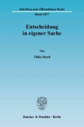 book Entscheidung in eigener Sache