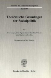 book Theoretische Grundlagen der Sozialpolitik (I)