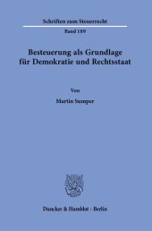 book Besteuerung als Grundlage für Demokratie und Rechtsstaat