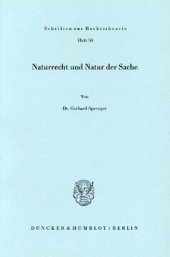 book Naturrecht und Natur der Sache