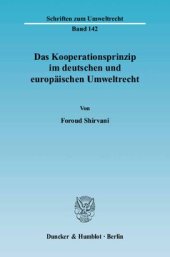 book Das Kooperationsprinzip im deutschen und europäischen Umweltrecht