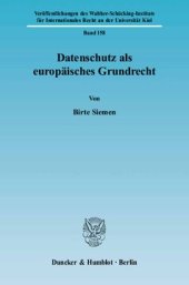 book Datenschutz als europäisches Grundrecht