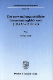 book Der umwandlungsrechtliche Interessenausgleich nach § 323 Abs. 2 UmwG