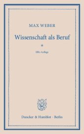 book Wissenschaft als Beruf