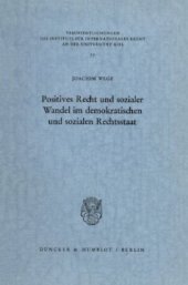 book Positives Recht und sozialer Wandel im demokratischen und sozialen Rechtsstaat