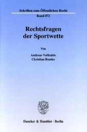 book Rechtsfragen der Sportwette