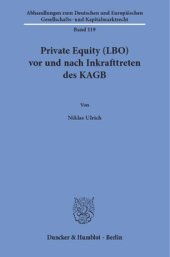 book Private Equity (LBO) vor und nach Inkrafttreten des KAGB