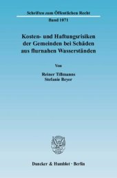 book Kosten- und Haftungsrisiken der Gemeinden bei Schäden aus flurnahen Wasserständen