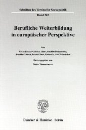 book Berufliche Weiterbildung in europäischer Perspektive