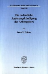 book Die ordentliche Änderungskündigung des Arbeitgebers