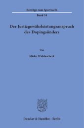 book Der Justizgewährleistungsanspruch des Dopingsünders