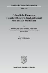 book Öffentliche Finanzen, Fiskalwettbewerb, Nachhaltigkeit und soziale Wohlfahrt