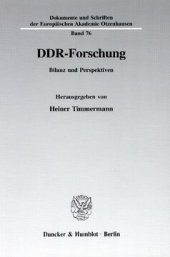 book DDR-Forschung: Bilanz und Perspektiven