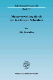 book Masseverwaltung durch den insolventen Schuldner