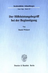 book Der Hilfeleistungsbegriff bei der Begünstigung