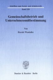 book Gemeinschaftsbetrieb und Unternehmensmitbestimmung