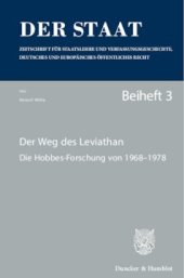 book Der Weg des Leviathan: Die Hobbes-Forschung von 1968–1978. Red.: Ernst-Wolfgang Böckenförde