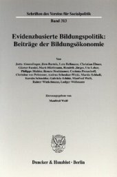 book Evidenzbasierte Bildungspolitik: Beiträge der Bildungsökonomie