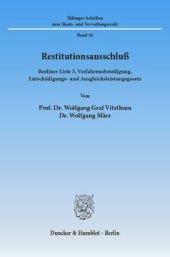 book Restitutionsausschluß: Berliner Liste 3, Verfahrensbeteiligung, Entschädigungs- und Ausgleichsleistungsgesetz