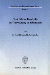 book Gerichtliche Kontrolle der Verwaltung in Schottland