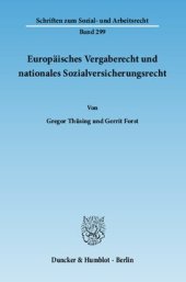 book Europäisches Vergaberecht und nationales Sozialversicherungsrecht