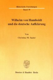 book Wilhelm von Humboldt und die deutsche Aufklärung