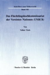 book Das Flüchtlingshochkommissariat der Vereinten Nationen (UNHCR)