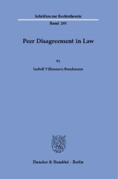 book Peer Disagreement in Law