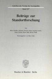 book Beiträge zur Standortforschung