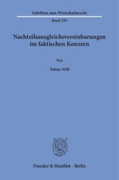 book Nachteilsausgleichsvereinbarungen im faktischen Konzern