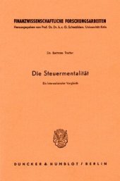 book Die Steuermentalität: Ein internationaler Vergleich