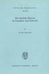 book Der eheliche Hausrat im Familien- und Erbrecht