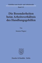 book Die Besonderheiten beim Arbeitsverhältnis des Handlungsgehilfen