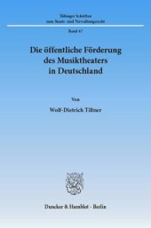 book Die öffentliche Förderung des Musiktheaters in Deutschland