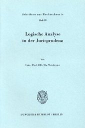 book Logische Analyse in der Jurisprudenz