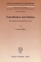 book Zentralbanken und Inflation: Ein institutionenökonomischer Ansatz