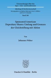 book Sponsored American Depositary Shares: Umfang und Grenzen der Gleichstellung mit Aktien