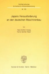 book Japans Herausforderung an den deutschen Maschinenbau